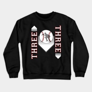 3 Up and 3 Down Baseball Crewneck Sweatshirt